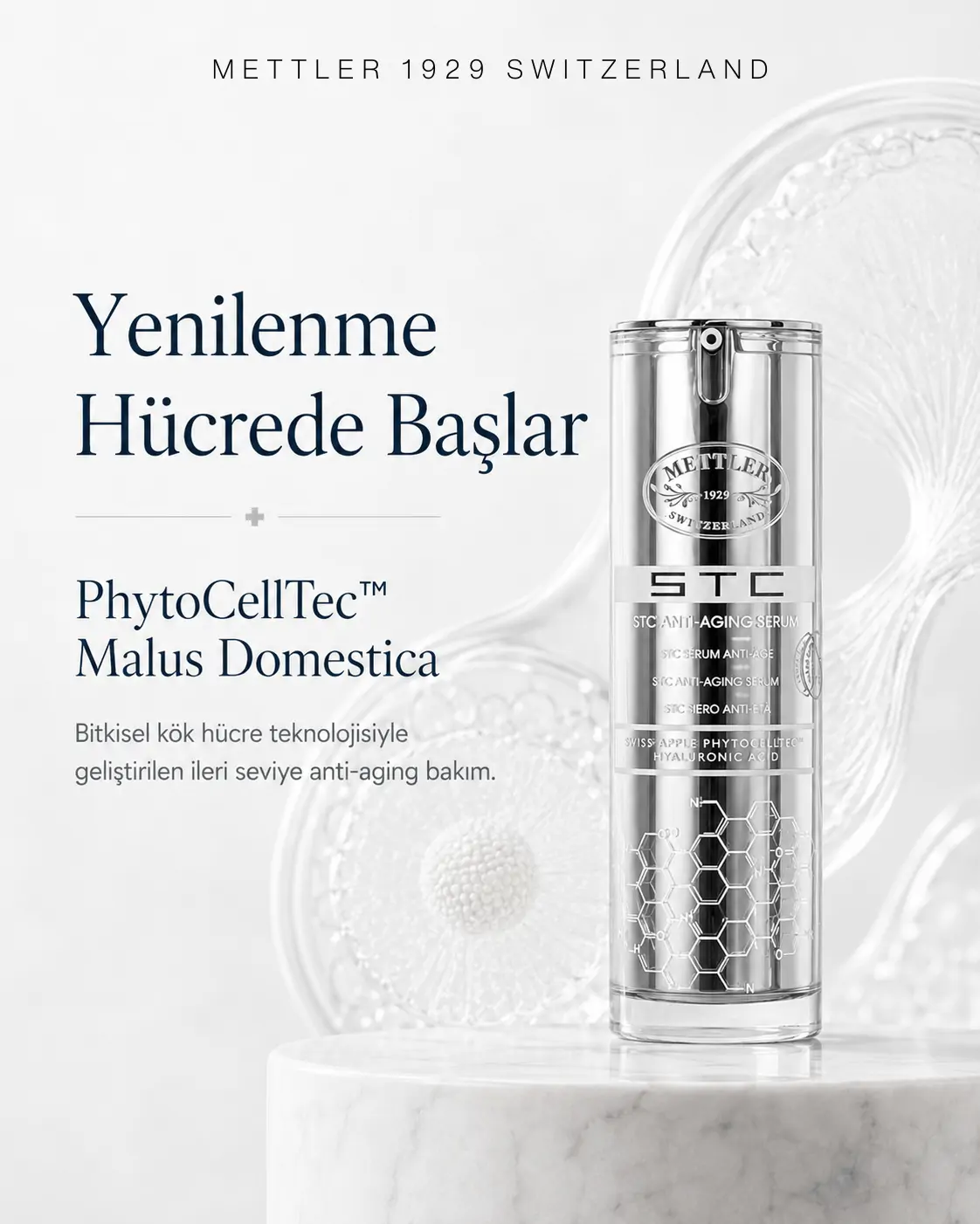 METTLER STC Anti-Aging Serum PhytoCellTec Malus Domestica bitkisel kök hücre teknolojisi